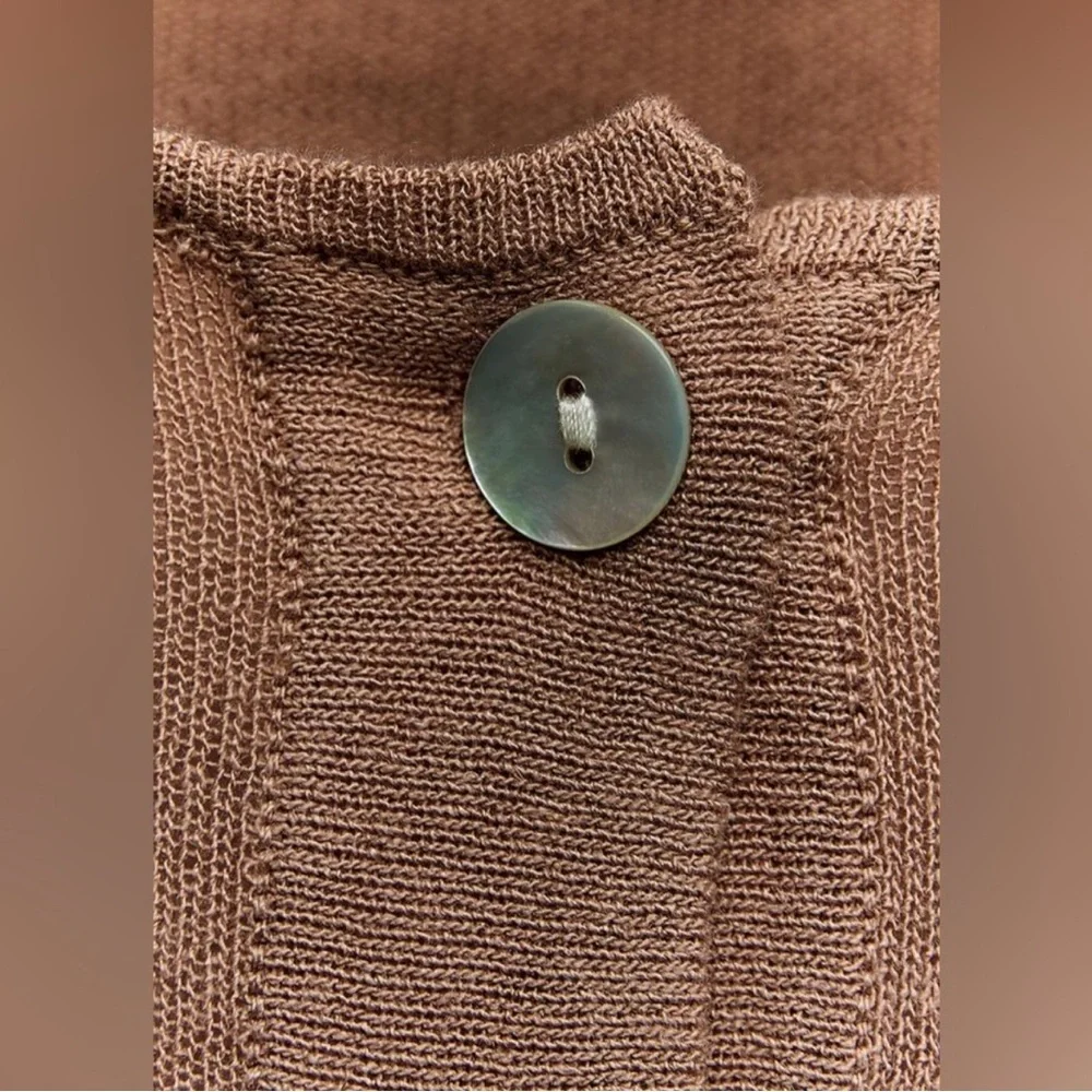 ZARA BASIC KNIT SCARF SWEATER SZ S New